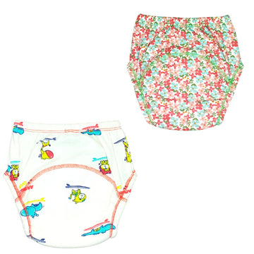 Kindermum Cotton Padded Pull Up Training Pants/ Padded Underwear For Kids-Autumn Animals Set of 2 pcs - Distacart