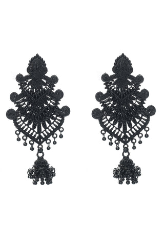 Mominos Fashion Johar Kamal Latest Design Black Color Earrings - Distacart