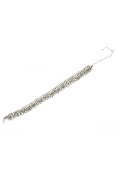 Mominos Fashion Kamal Johar Oxidised Heavy Silver Anklets