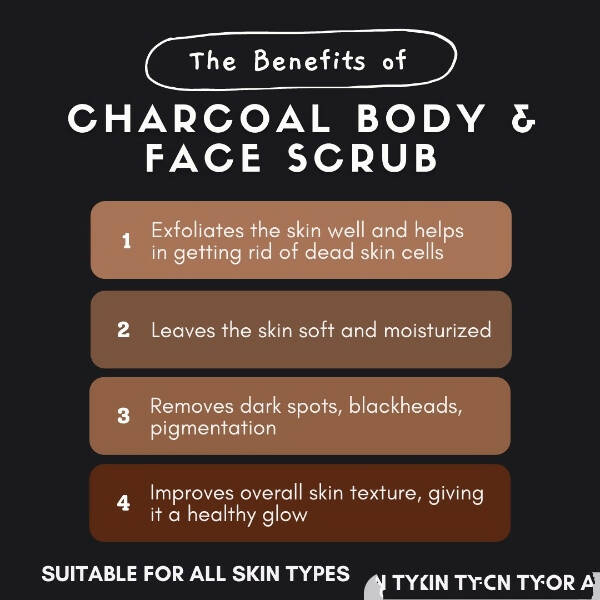 Organicos Charcoal Face & Body Scrub - Distacart