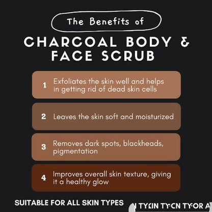 Organicos Charcoal Face & Body Scrub - Distacart