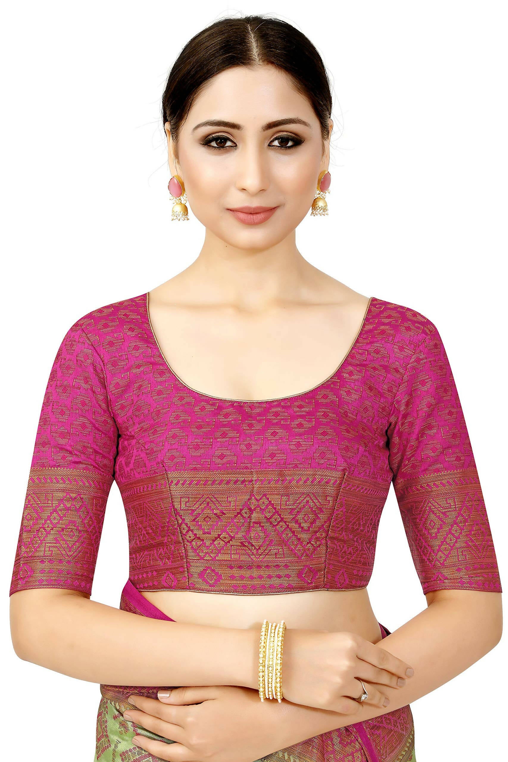 Mimosa Women's Patola Style Art Silk Green Saree - Distacart