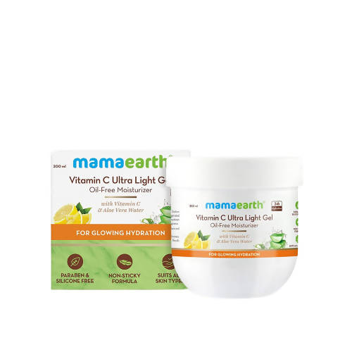 Mamaearth Vitamin C Ultra Light Gel Oil-Free Moisturizer For Glowing Hydration