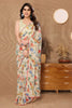 Women's Partywear Designer Off white Georgette Fancy Saree - Satrangi - Distacart