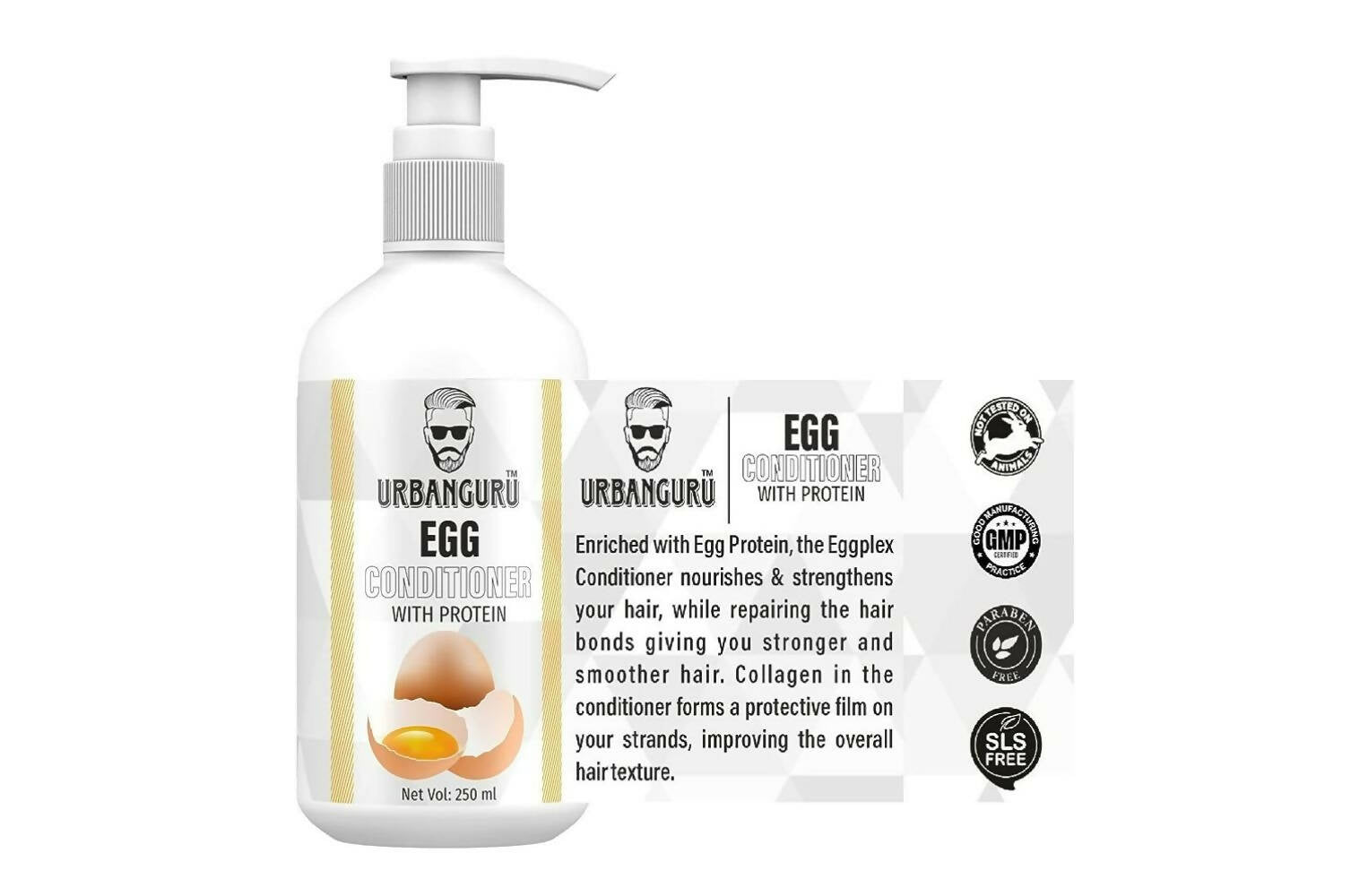 Urbanguru Men's Egg Protein Conditioner - Distacart