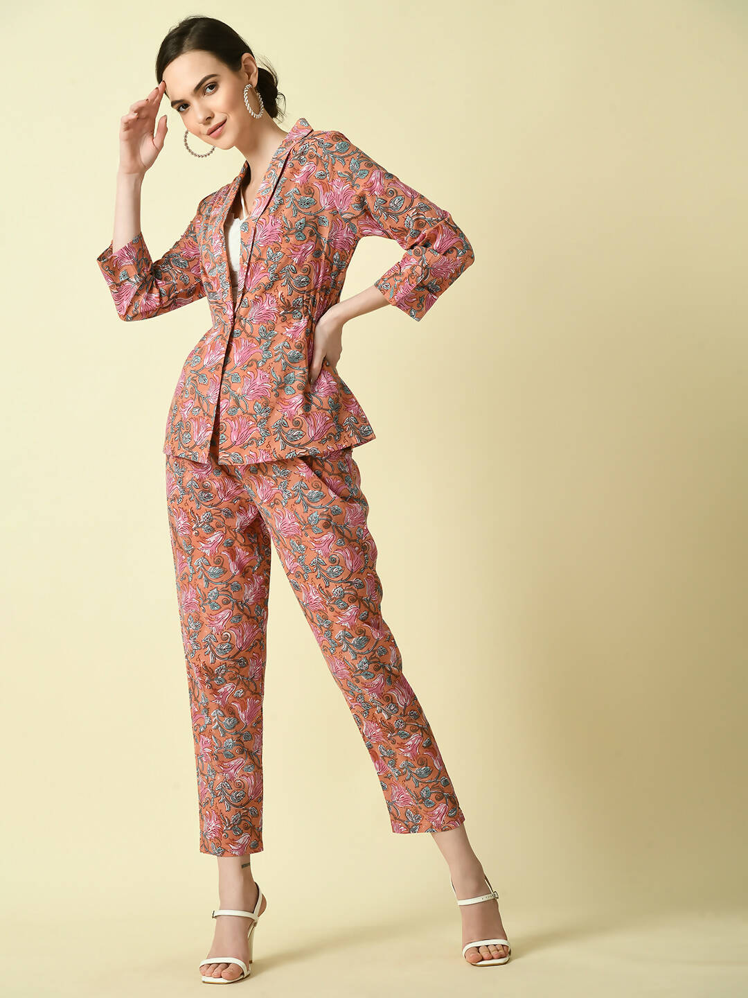Myshka Women's Multi Cotton Printed jacket - Distacart