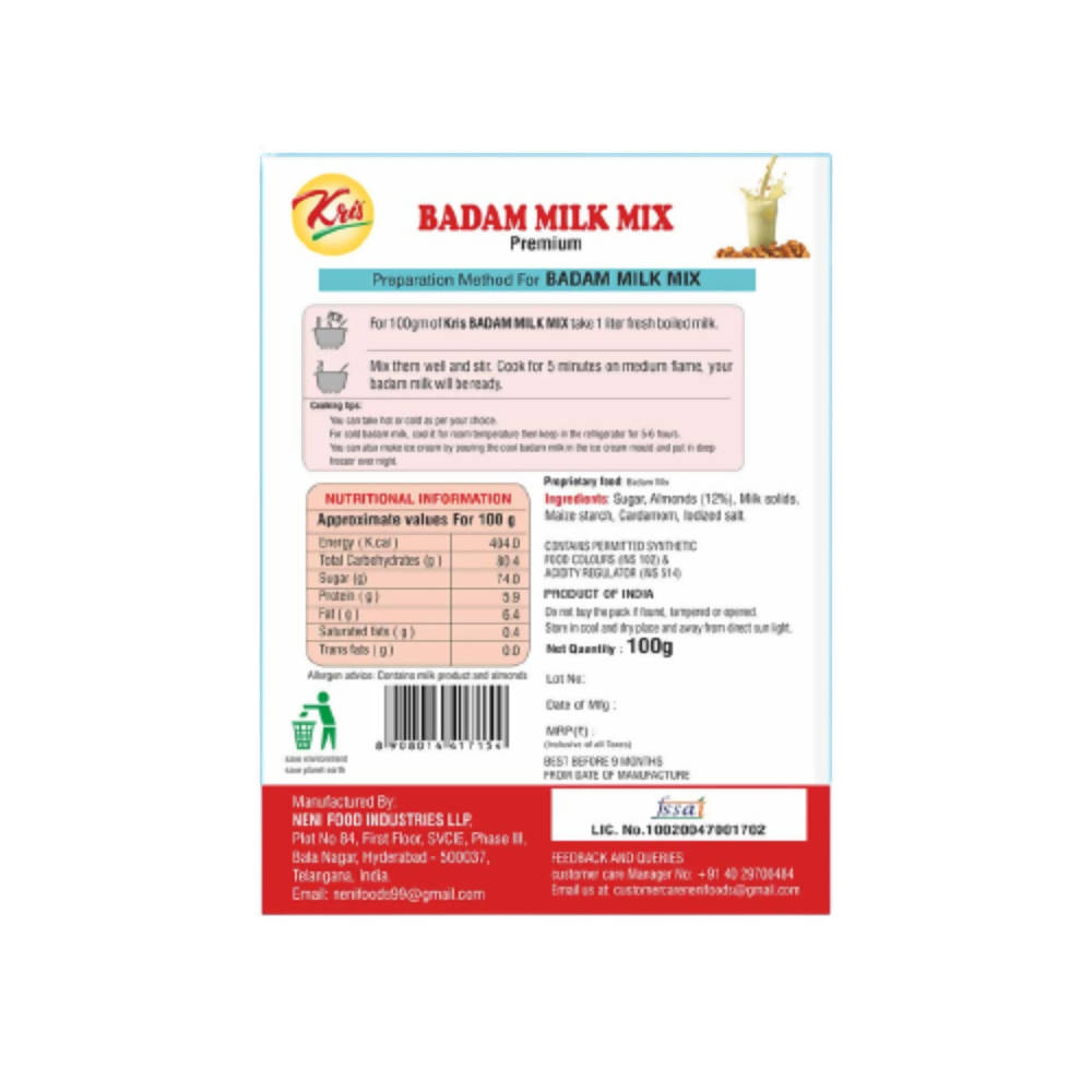 Kris Badam Milk Ready Mix - Distacart