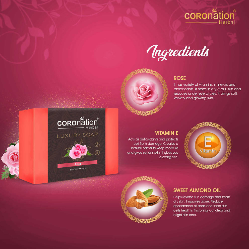 Coronation Herbal Pink Rose Luxury Soap - Distacart
