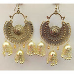 Thumbnail for Gold Plated Bahubali Chandbali Jhumka Earrings
