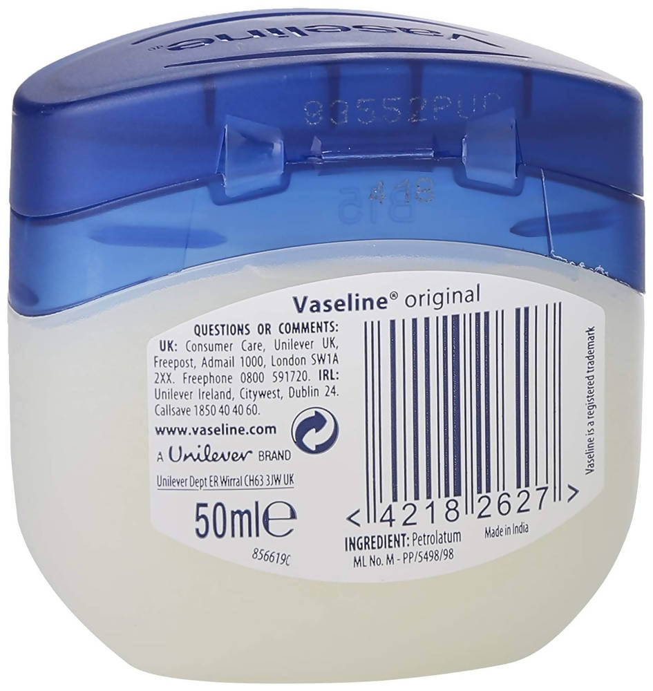 6 PACK OF VASELINE PURE PETROLEUM JELLY (50 GRAM) WITH FREE WORLDWIDE  SHIPPING