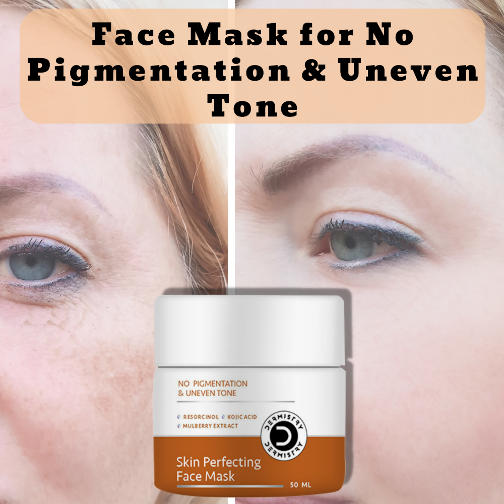 Dermistry Skin Perfecting Face Mask Kojic Acid Resorcinol for Pigmentation Dark Spots Uneven Tone - Distacart