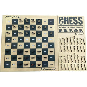 Kraftsman Wooden Chess & Checkers Combo Board Game | One Board Two Games - Distacart