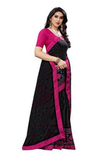 Thumbnail for Vamika Black Chiffon Emboridered Saree (SUIDHAGA BLACK)