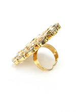 Thumbnail for Mominos Fashion Joharkamal Gold-Plated Brass Finish Stone Choker For Women & Girls (Golden) - Distacart