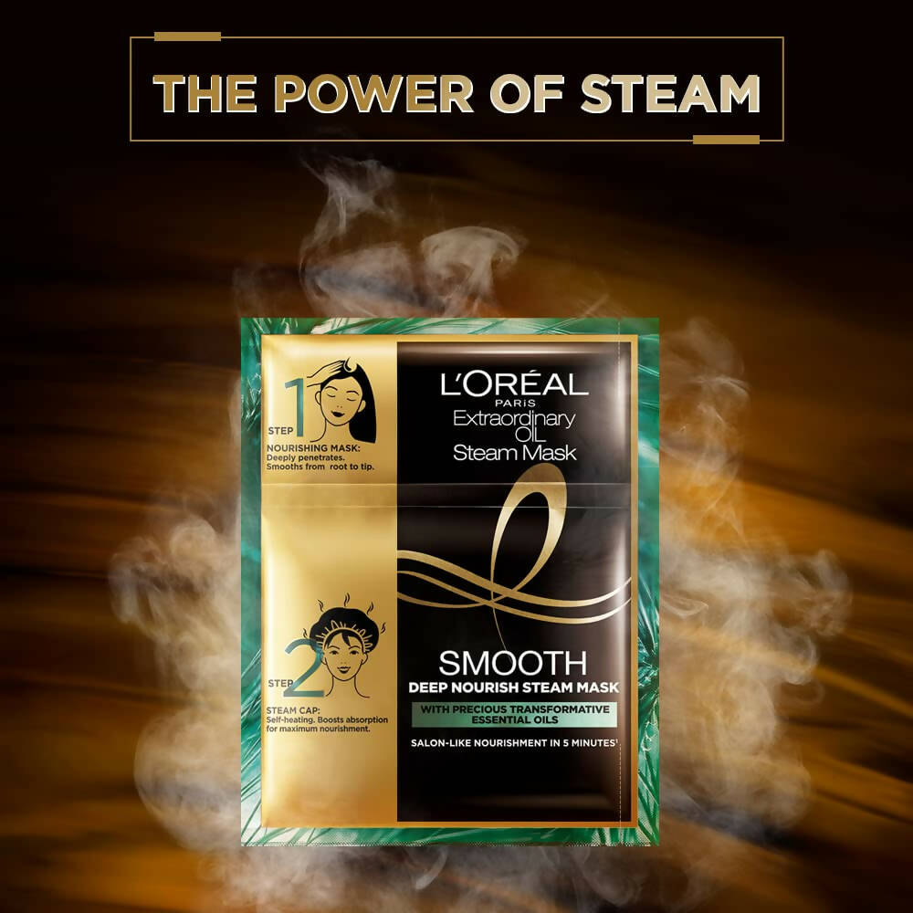 L'Oreal Paris Extraordinary Oil Smooth & Deep Nourishing Steam Mask - Distacart