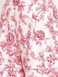 Thumbnail for Ahalyaa Women's Pink Rayon Digital Floral Print Kurta Sharara Set with Dupatta
