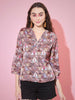 Myshka Women's Multi Printed V-Neck Top - Distacart