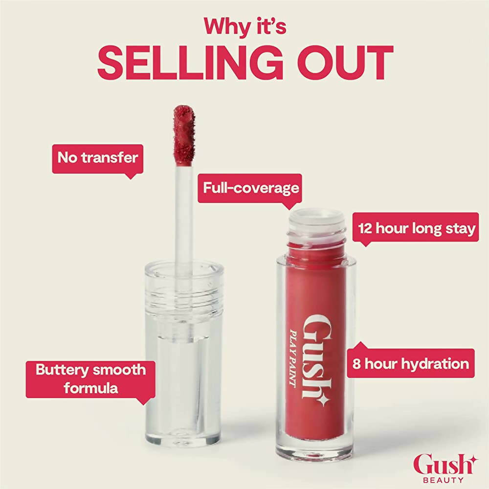 Gush Beauty Play Paint Airy Fluid Lipstick - Coral Pink - Distacart