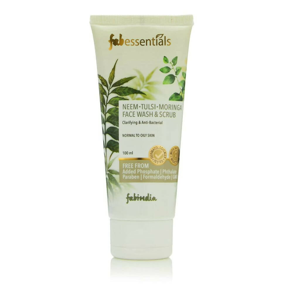 Fabessentials Neem Tulsi Moringa Face Wash & Scrub - Distacart