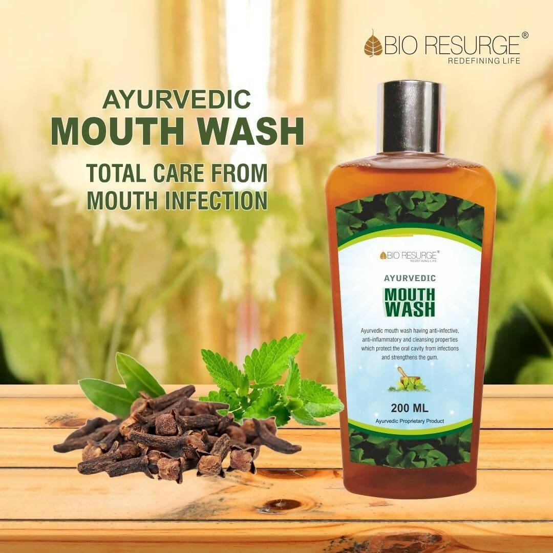 Bio Resurge Life Antibacterial Ayurvedic Mouthwash - Distacart