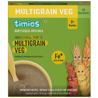 Thumbnail for Timios Organic Multigrain Veg Baby Cereal