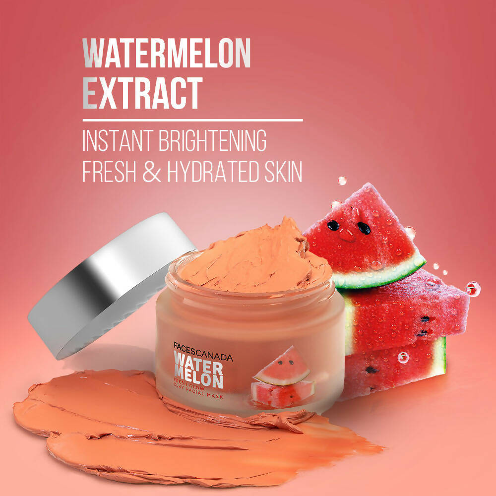 Faces Canada Watermelon Fresh Glow Clay Facial Mask - Distacart