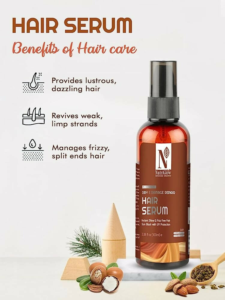 NutriGlow Advanced Organics Hair Repair Serum - Distacart