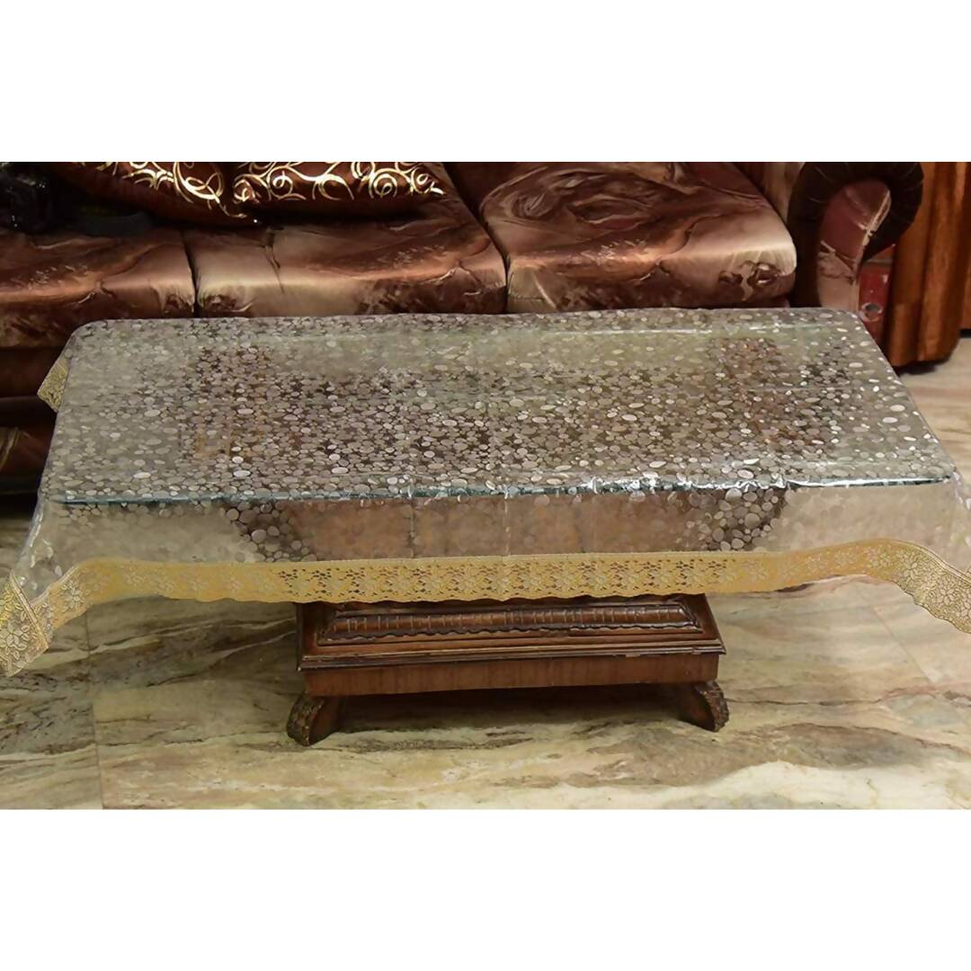Kuber Industries Transparent 3D Design 4 Seater Table Cover - Distacart