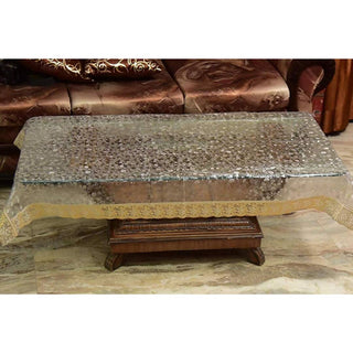 Kuber Industries Transparent 3D Design 4 Seater Table Cover - Distacart