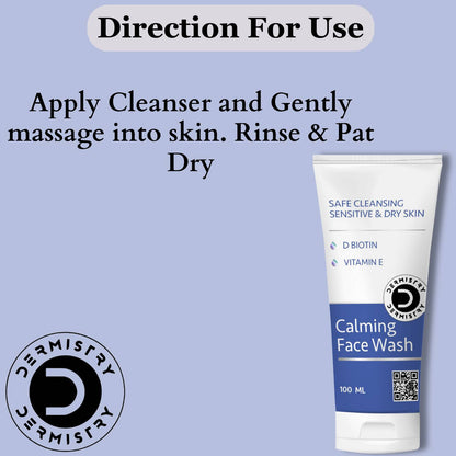 Dermistry Dry & Sensitive Skin Body Milk Lotion & Calming Face Wash - Distacart