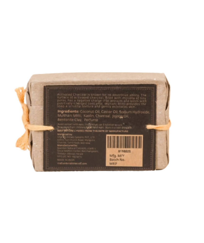Isha Life Multani Mitti Charcoal Soap (Paraben & SLES Free) - Distacart