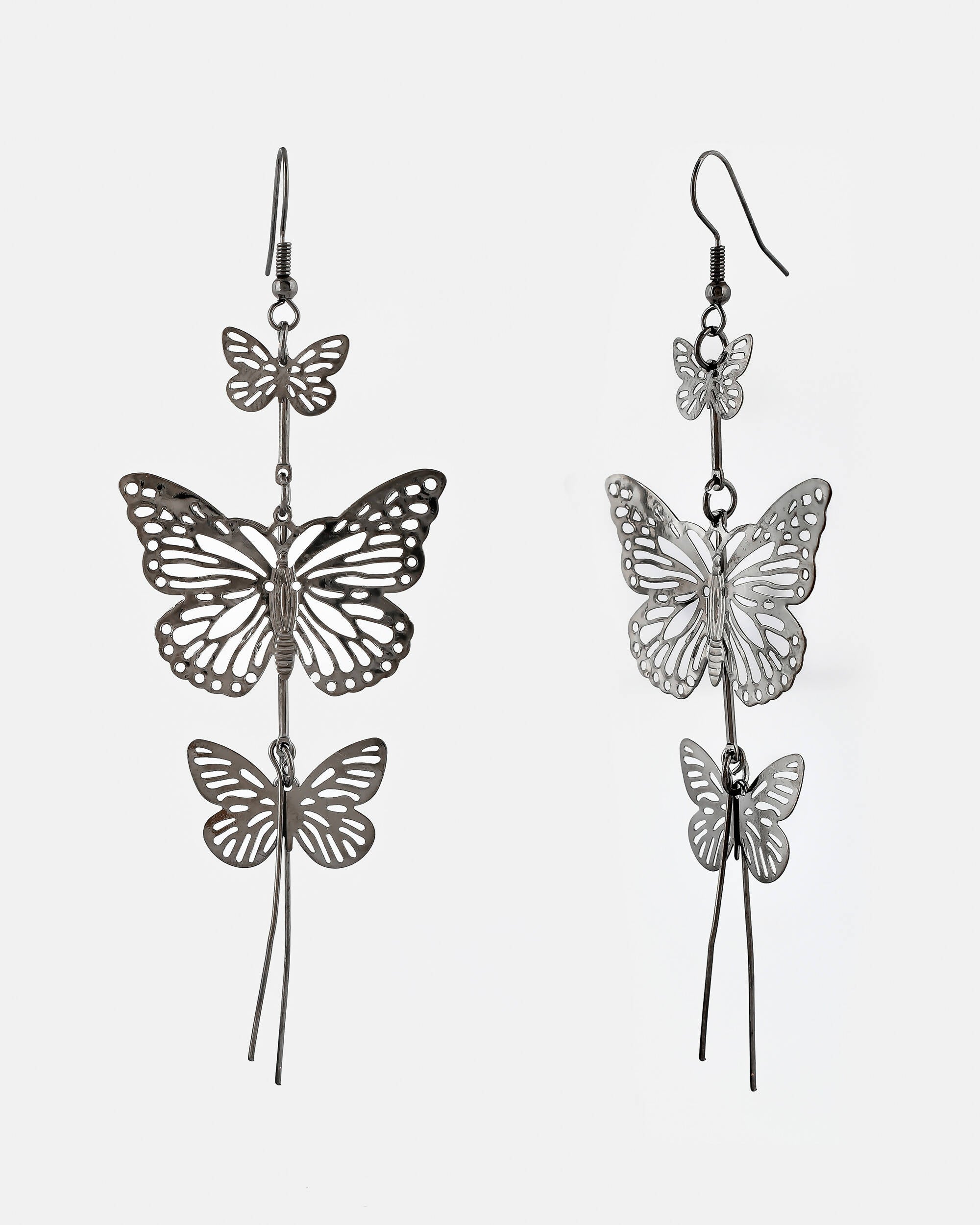 VOJ Women Rhodium-Plated Butterfly style Stainless Steel Drops & Danglers Earrings - Distacart