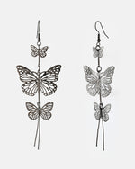Thumbnail for VOJ Women Rhodium-Plated Butterfly style Stainless Steel Drops & Danglers Earrings - Distacart
