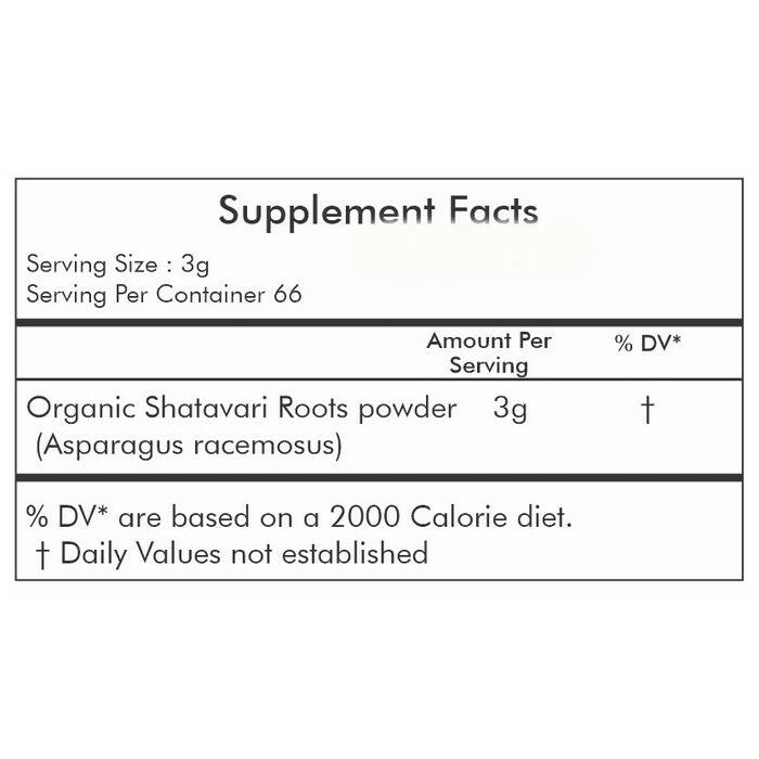 Naturz Ayurveda Organic Shatavari Powder - Distacart