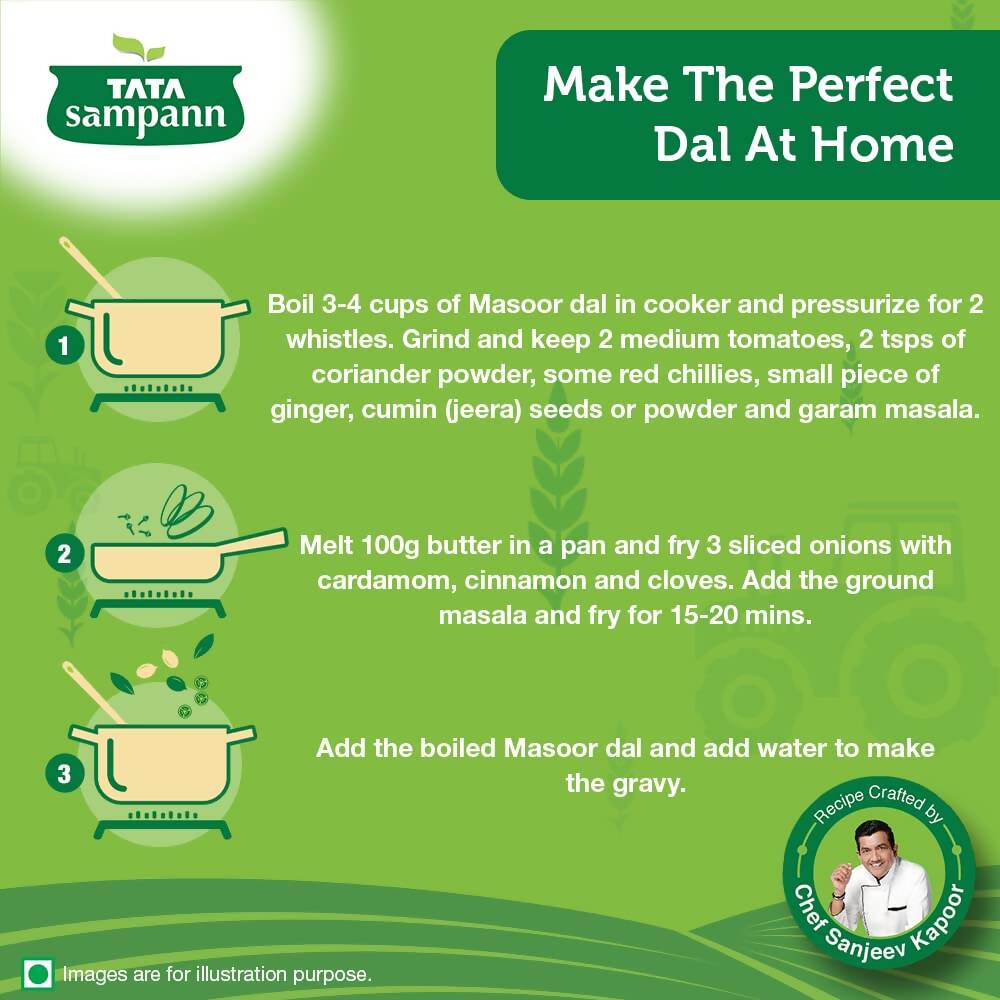 Tata Sampann Unpolished Masoor Dal Whole - Distacart