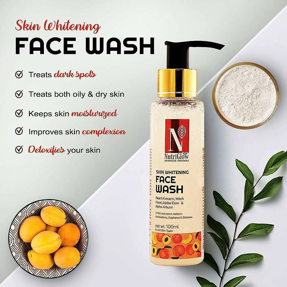 NutriGlow Advanced Organics Skin Whitening Face Wash - Distacart