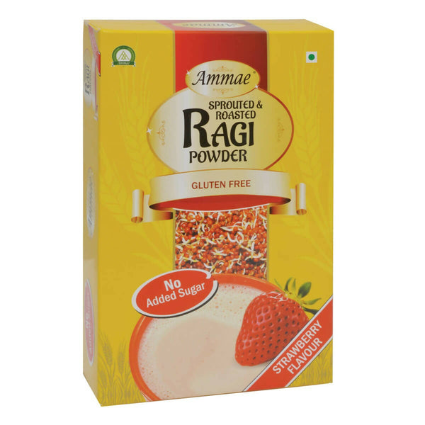 Ammae Sprouted and Roasted Ragi Powder - Strawberry - Distacart
