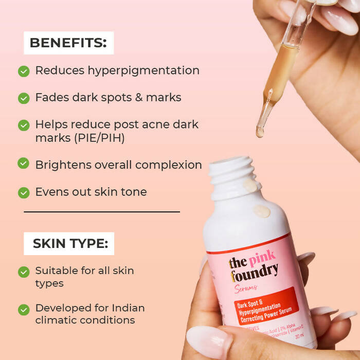 The Pink Foundry Dark Spot & Hyperpigmentation Correcting Power Serum - Distacart