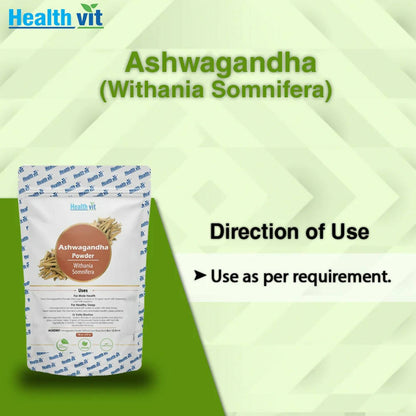 Healthvit Natural Ashwagandha Powder - Distacart