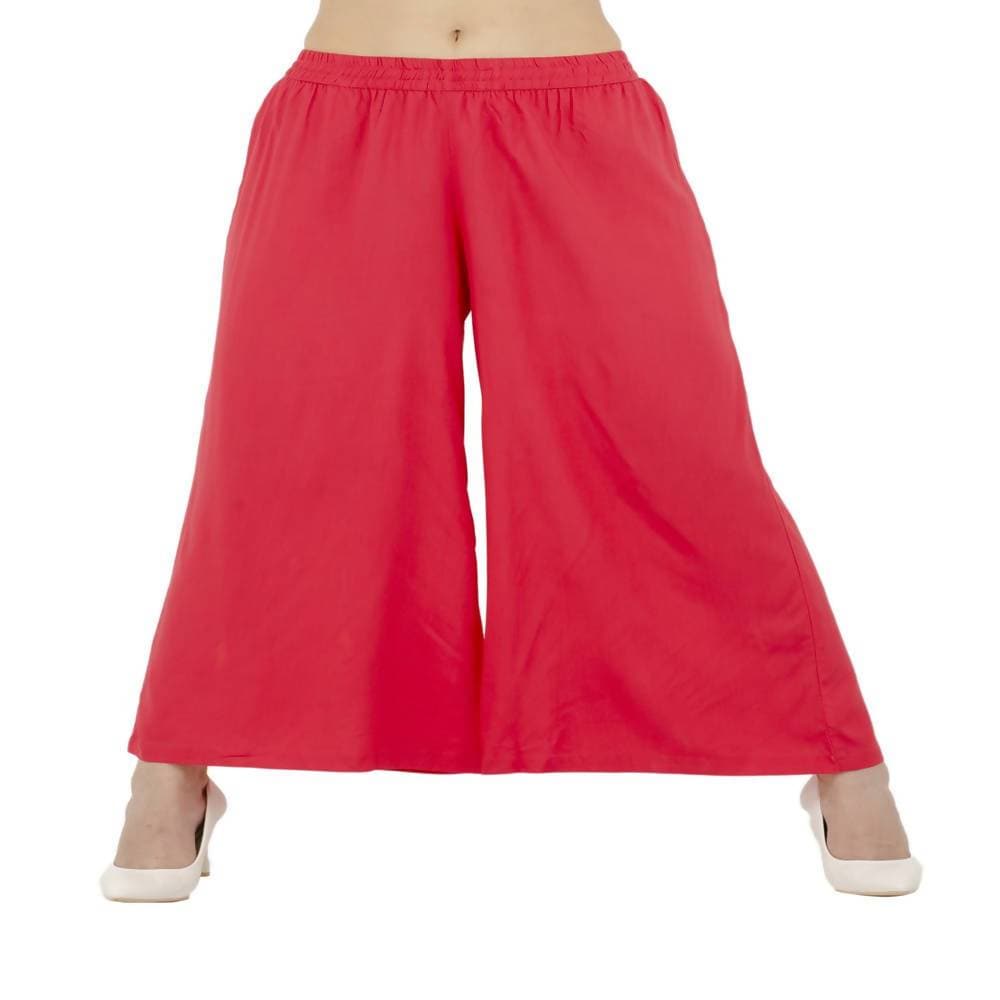 Lagi Women's Peach Solid Palazzo (PLZ03C)