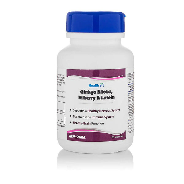 Healthvit Ginkgo Biloba Billberry And Lutein Capsules - Distacart