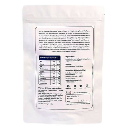 Indic Organics Palm Jaggery Powder - Distacart