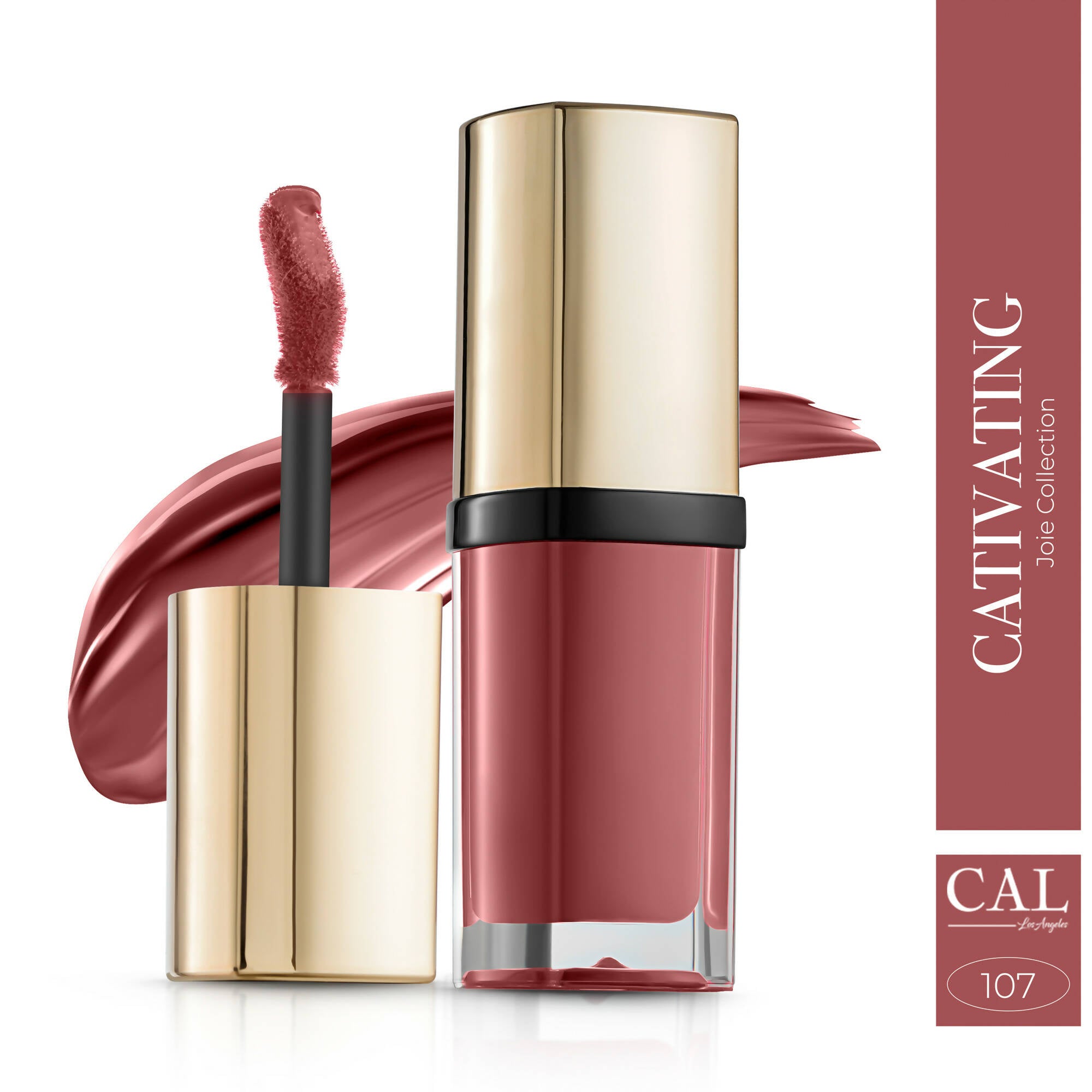 CAL Los Angeles Joie Collection Liquid Matte Pink Lipstick - Captivating 107 - Distacart