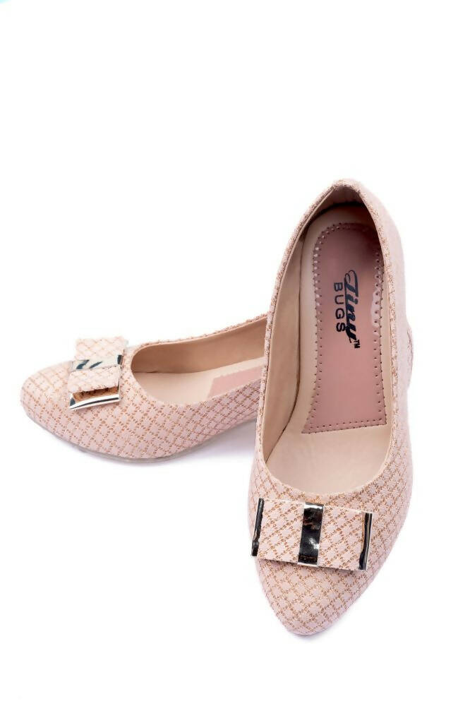 Tiny Bugs Girls Party Wear Ballerinas - Rose Gold - Distacart
