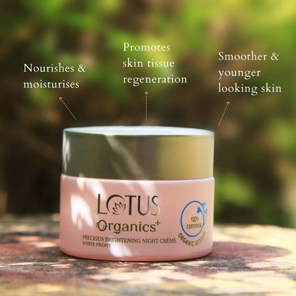 Lotus Organics+ Precious Brightening Night Cream - Distacart