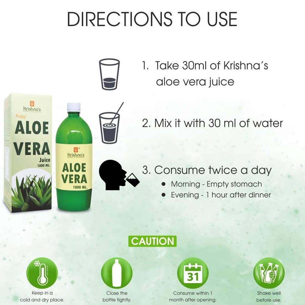 Krishna's Herbal & Ayurveda Premium Aloe Vera High Fibre Juice