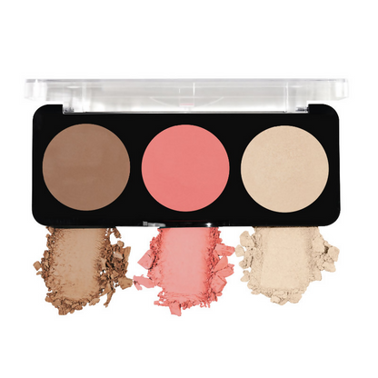 Swiss Beauty Cheek-A-Boo 3 In 1 Blusher Contour & Highlighter - 2 - Distacart