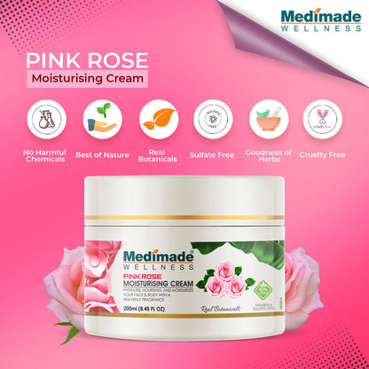 Medimade Wellness Pink Rose Moisturising Cream - Distacart