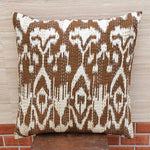 Thumbnail for The Decor Nook Off White Base With Brown Print Cushion Cover - Distacart