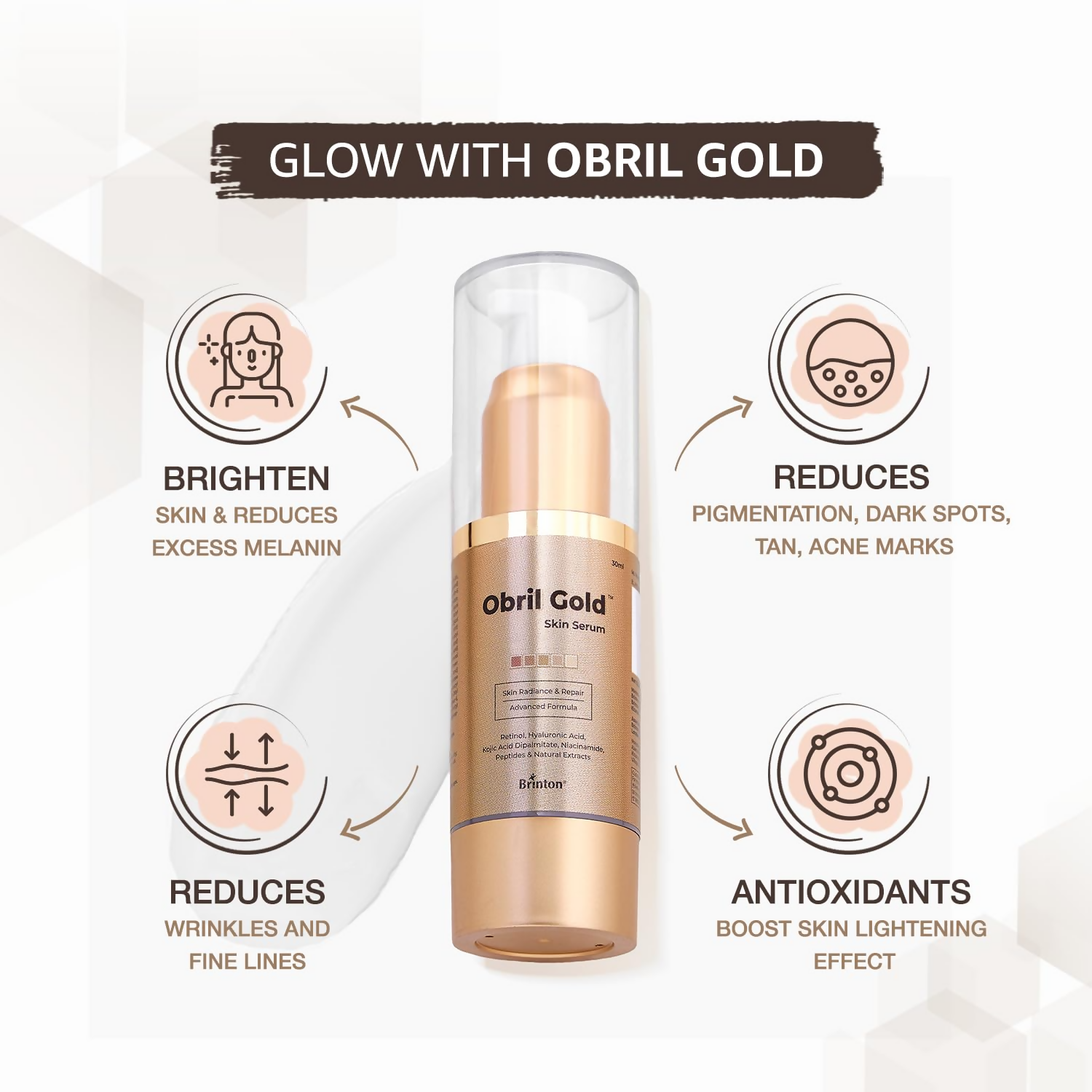 Brinton Obril Gold Skin Serum - Distacart